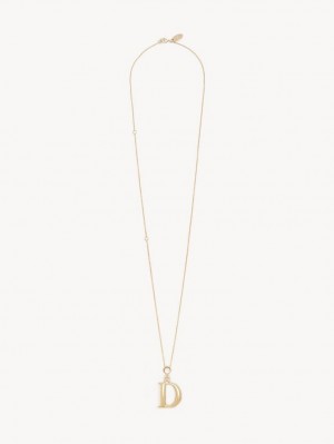 Chloe Alphabet With Pendant Kettingen Goud | CHE-SR14352