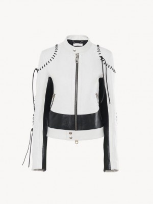 Chloe Biker Jassen Zwart Wit | CHE-SR13784