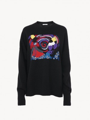 Chloe Embroidered Gebreide Kleding Gekleurd | CHE-SR13955