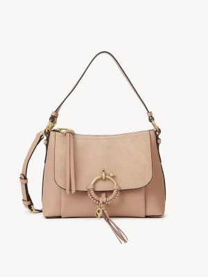 Chloe Joan Small Schoudertassen Koffie Roze | CHE-SR14697