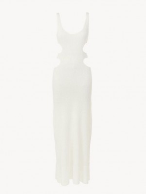 Chloe Long Tank Gebreide Kleding Wit | CHE-SR13937