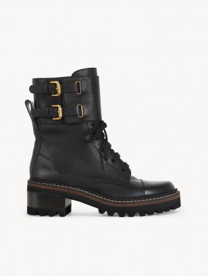 Chloe Mallory Enkellaarzen Zwart | CHE-SR14888