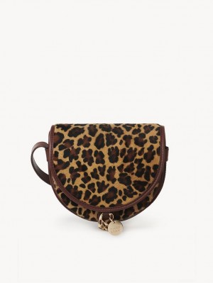 Chloe Mara Small Saddle Schoudertassen Koper Bruin | CHE-SR14603