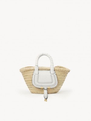 Chloe Marcie Basket Mini Tassen Wit | CHE-SR13662