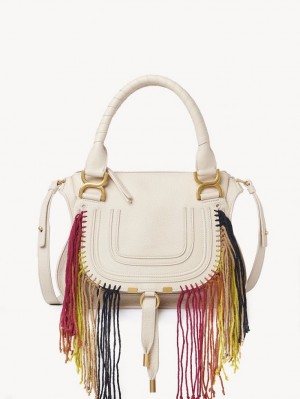 Chloe Marcie Small Double Carry Crossbodytassen Beige | CHE-SR13473