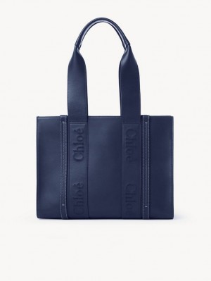 Chloe Medium Woody Schoudertassen Blauw | CHE-SR13432