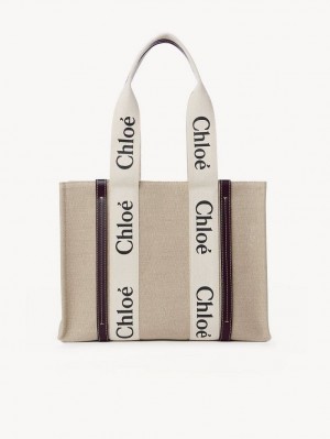 Chloe Medium Woody Schoudertassen Diep | CHE-SR13457