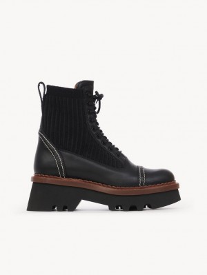 Chloe Owena Enkellaarzen Zwart | CHE-SR14213