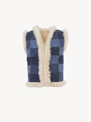Chloe Reversible Gilet Jassen Blauw | CHE-SR13807