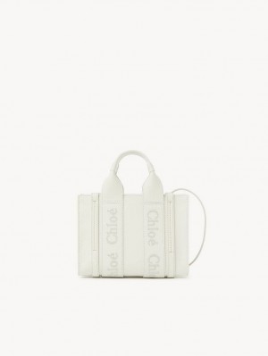 Chloe Woody Tote 1 Mini Tassen Wit | CHE-SR13681