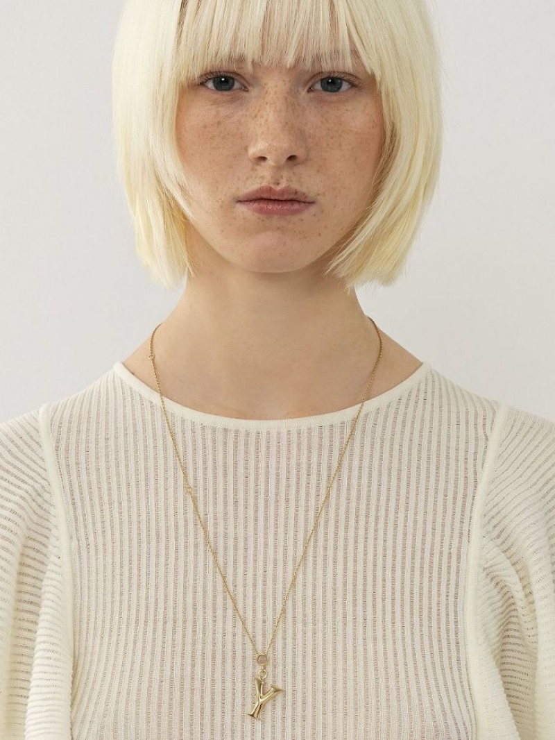 Chloe Alphabet With Pendant Kettingen Goud | CHE-SR14331