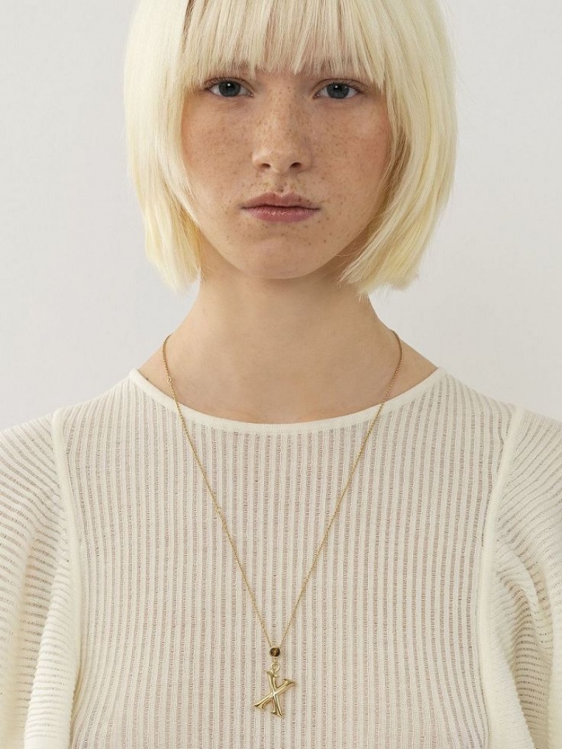 Chloe Alphabet With Pendant Kettingen Goud | CHE-SR14332