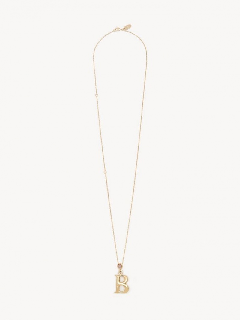 Chloe Alphabet With Pendant Kettingen Goud | CHE-SR14422