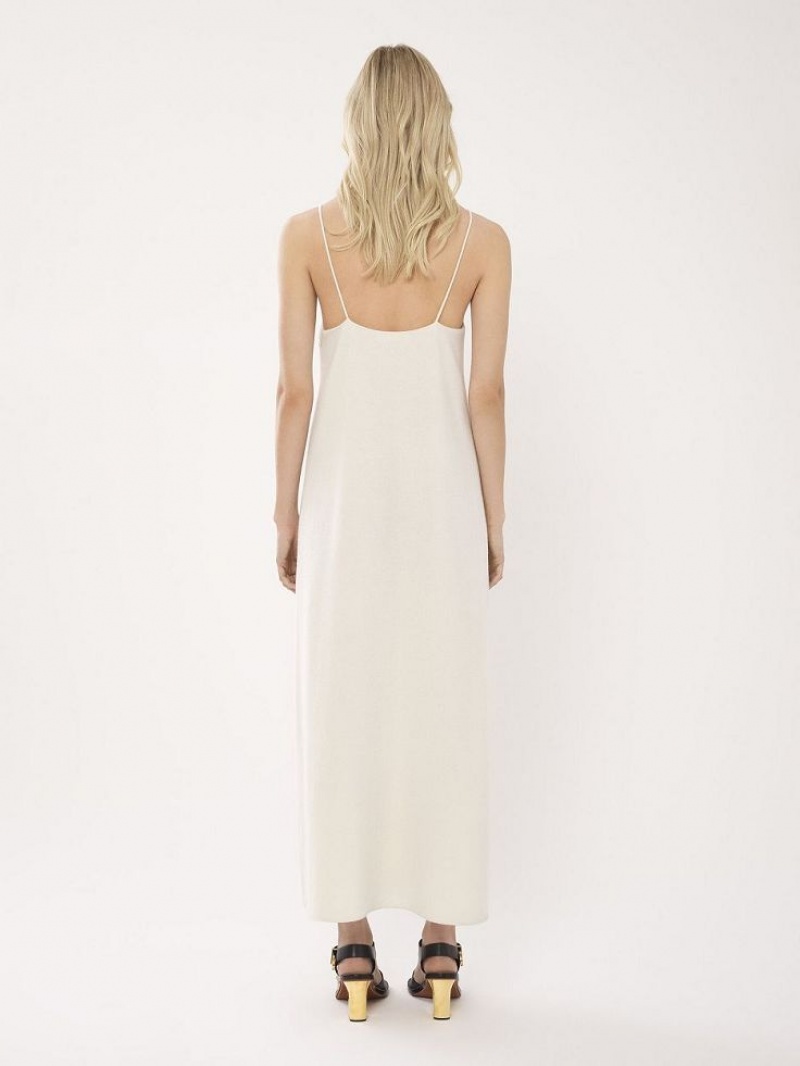 Chloe Ankle-length Mouwloos Jurk Wit | CHE-SR13855