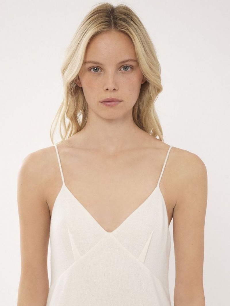 Chloe Ankle-length Mouwloos Jurk Wit | CHE-SR13855