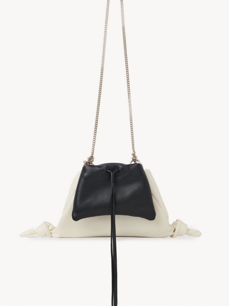 Chloe Arlène Pouch Mini Tassen Wit Zwart | CHE-SR13739