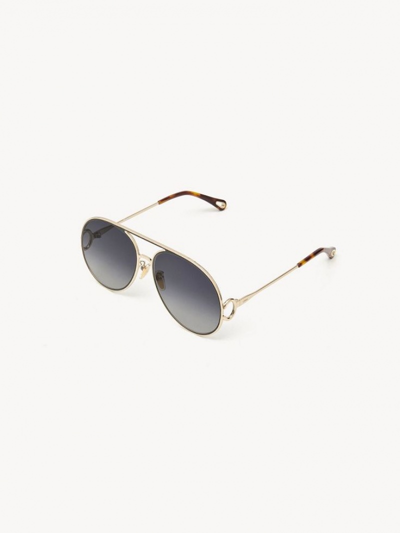 Chloe Austine Zonnebril Goud Blauw | CHE-SR14525