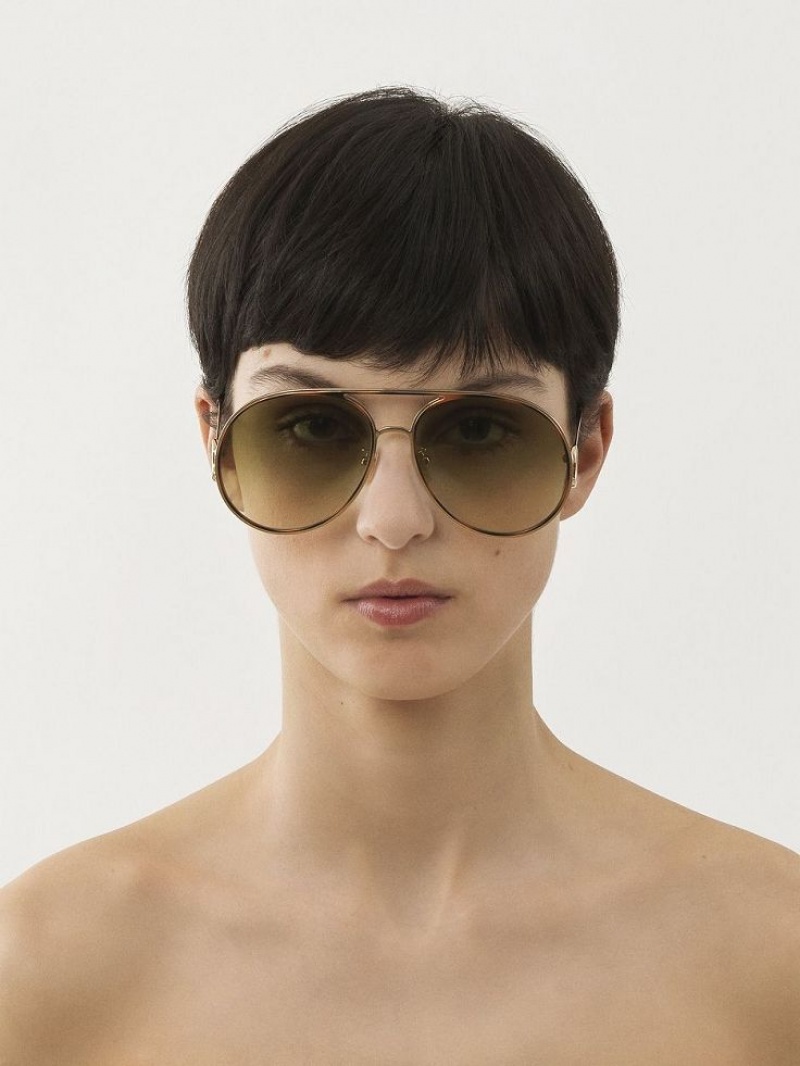 Chloe Austine Zonnebril Goud Groen | CHE-SR14526