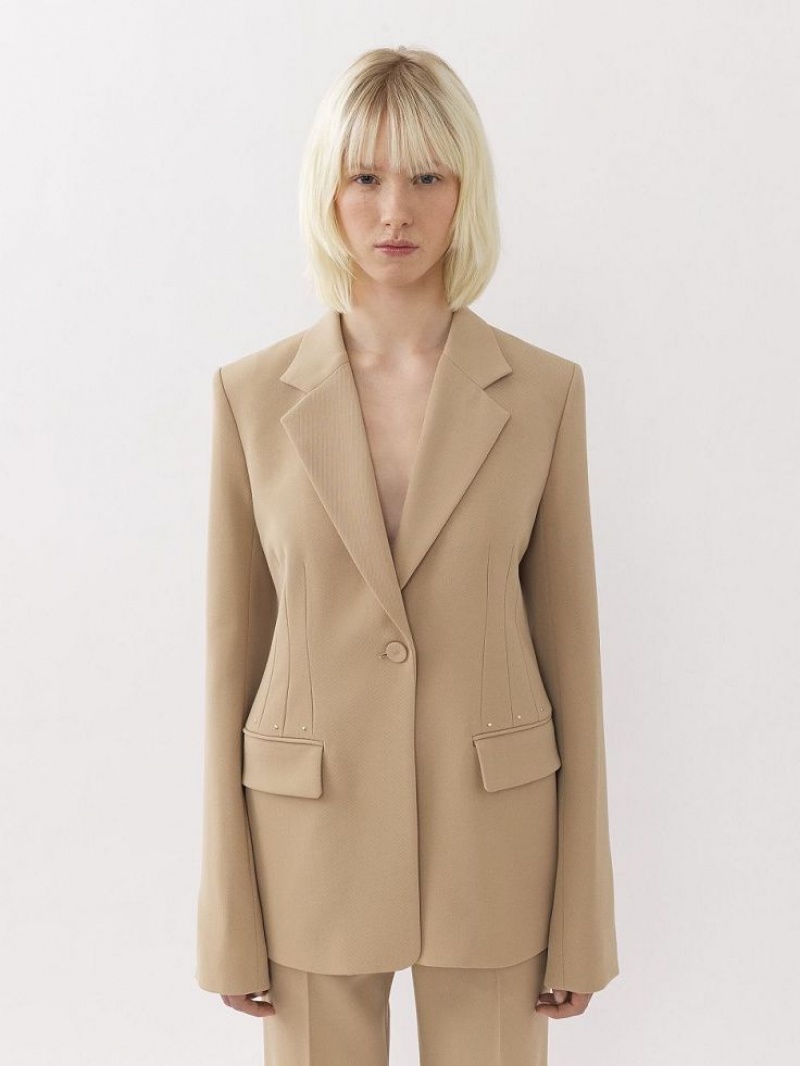 Chloe Bell-shaped Jassen Beige | CHE-SR13812