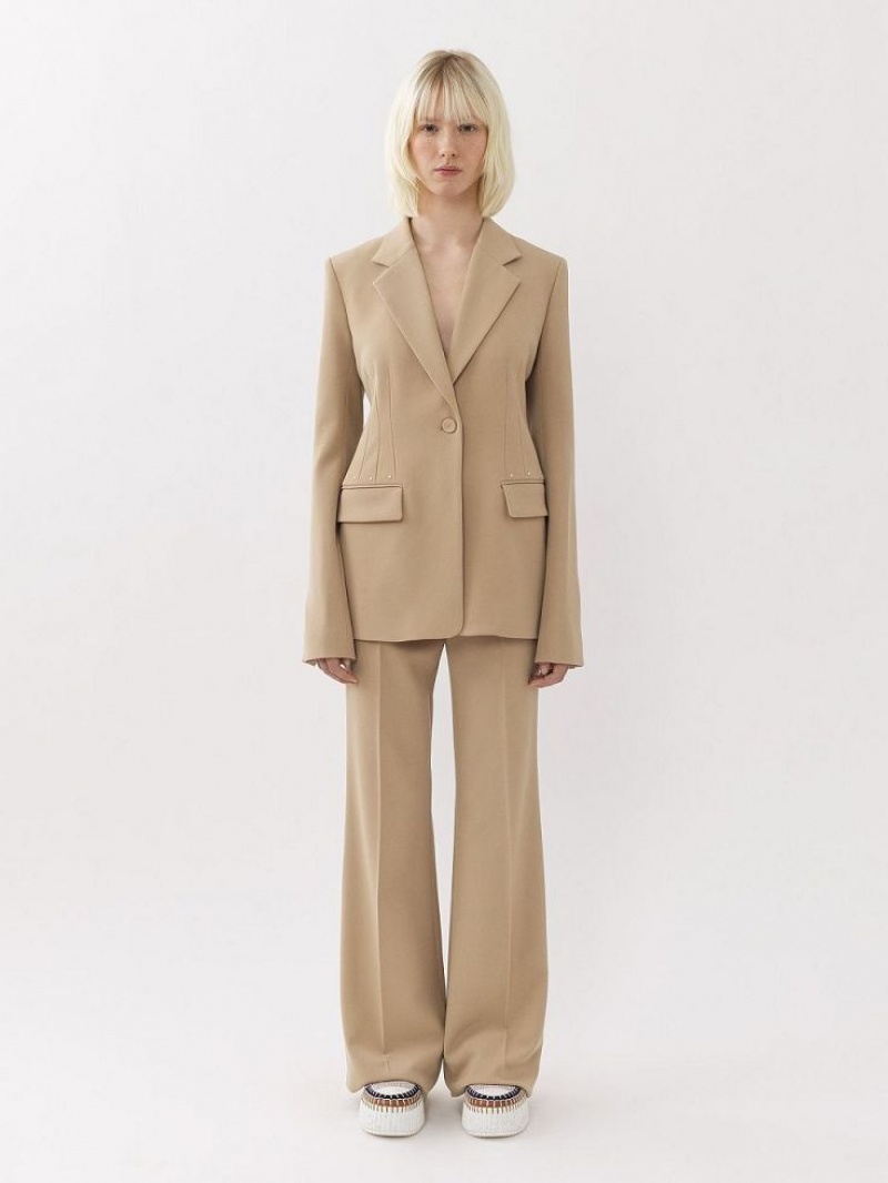 Chloe Bell-shaped Jassen Beige | CHE-SR13812