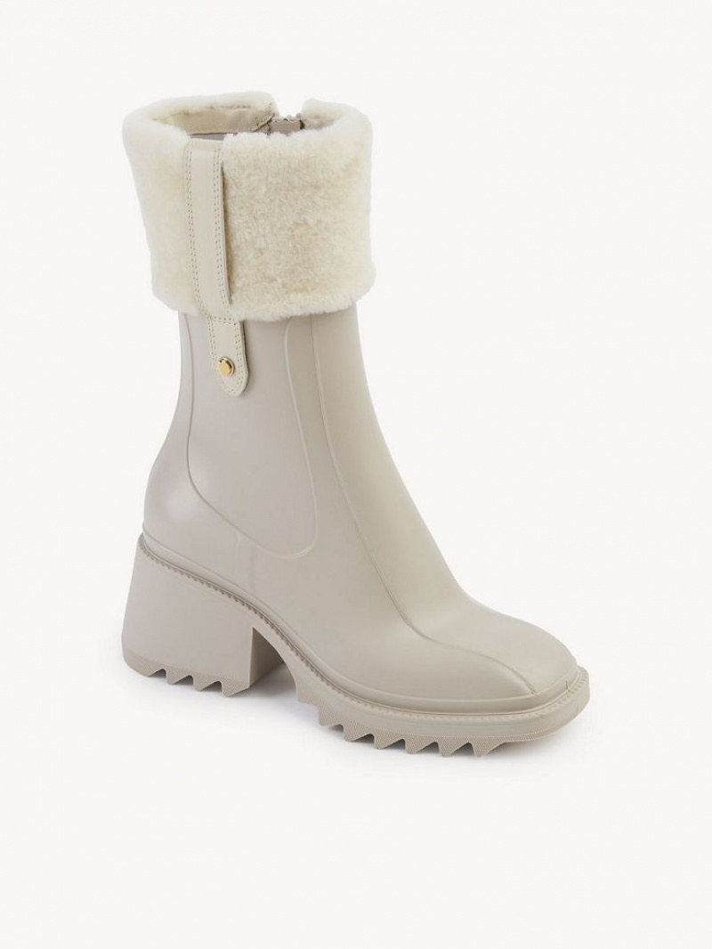 Chloe Betty Ankle Rain Enkellaarzen Beige | CHE-SR14216