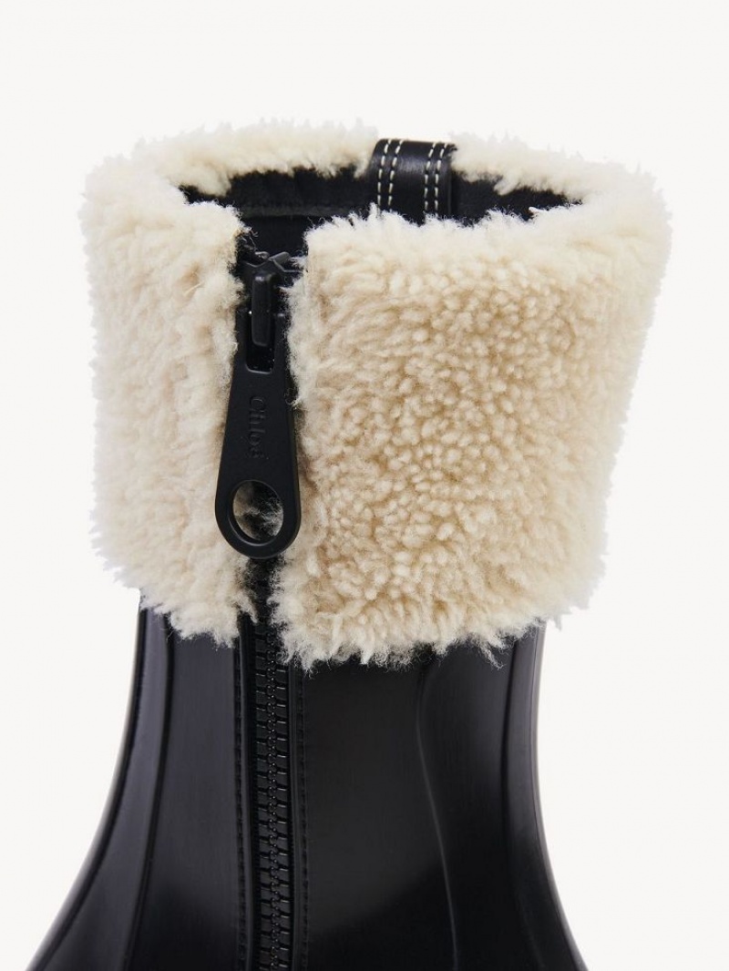 Chloe Betty Ankle Rain Enkellaarzen Zwart | CHE-SR14217