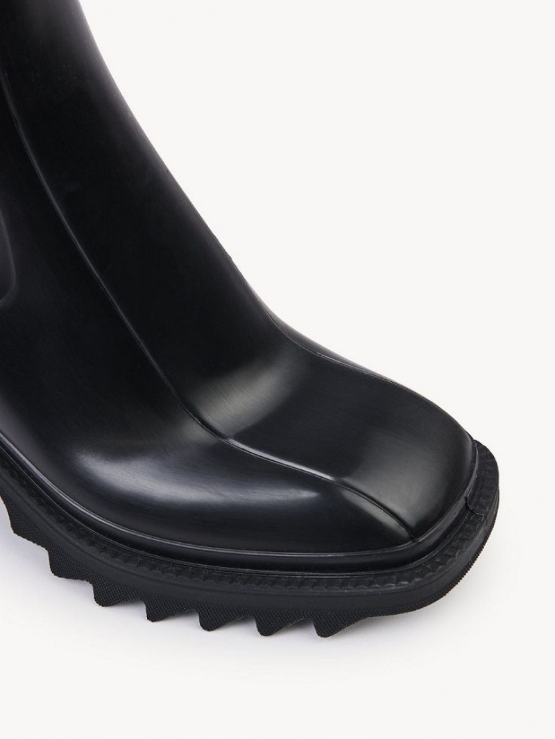 Chloe Betty Ankle Rain Enkellaarzen Zwart | CHE-SR14217