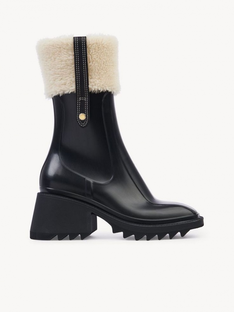 Chloe Betty Ankle Rain Enkellaarzen Zwart | CHE-SR14217
