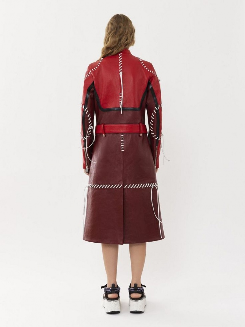 Chloe Biker Coat Leather Paars Rood | CHE-SR14105