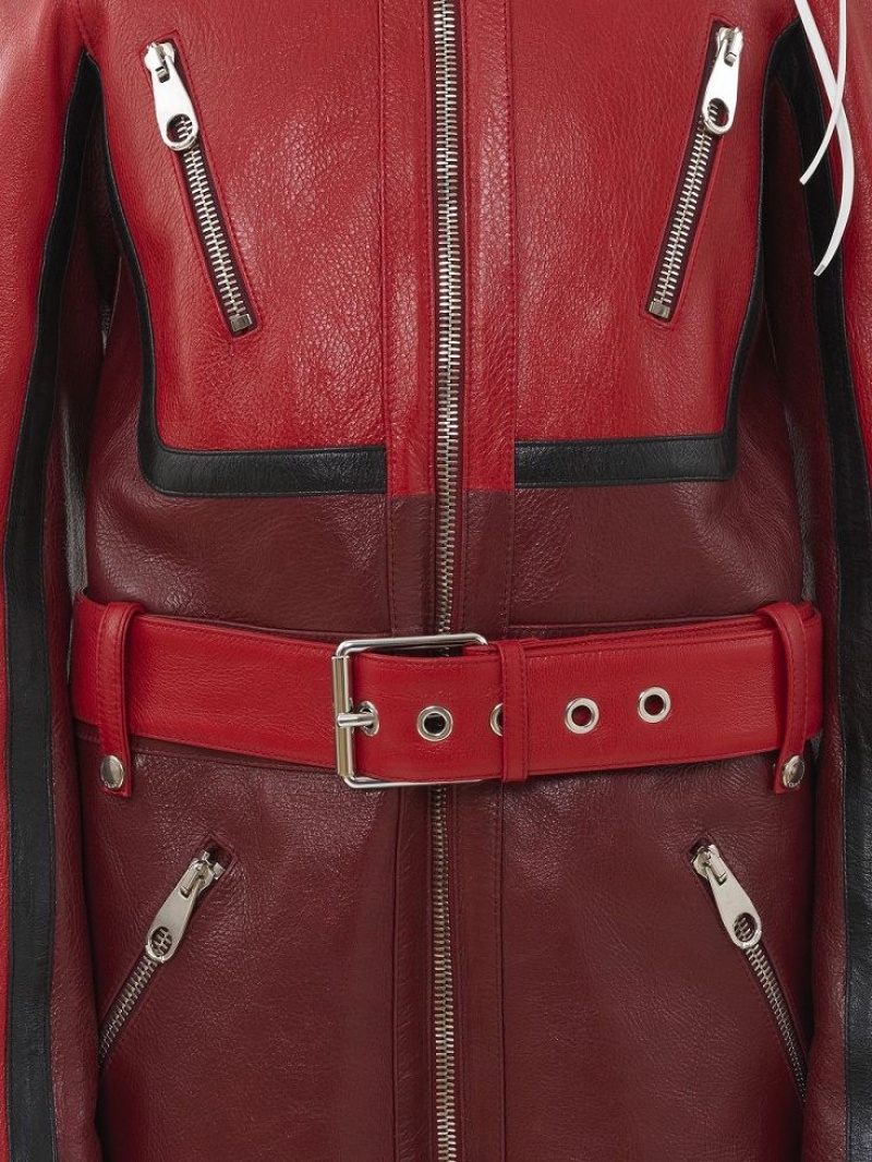 Chloe Biker Coat Leather Paars Rood | CHE-SR14105