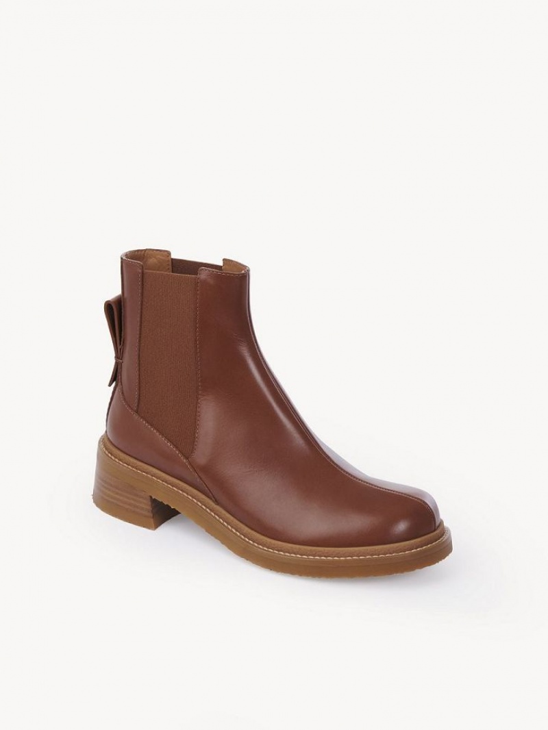 Chloe Bonni Platte Chelsea Laarzen Bruin | CHE-SR14866