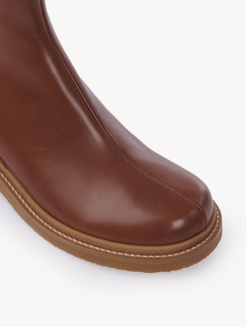 Chloe Bonni Platte Chelsea Laarzen Bruin | CHE-SR14866