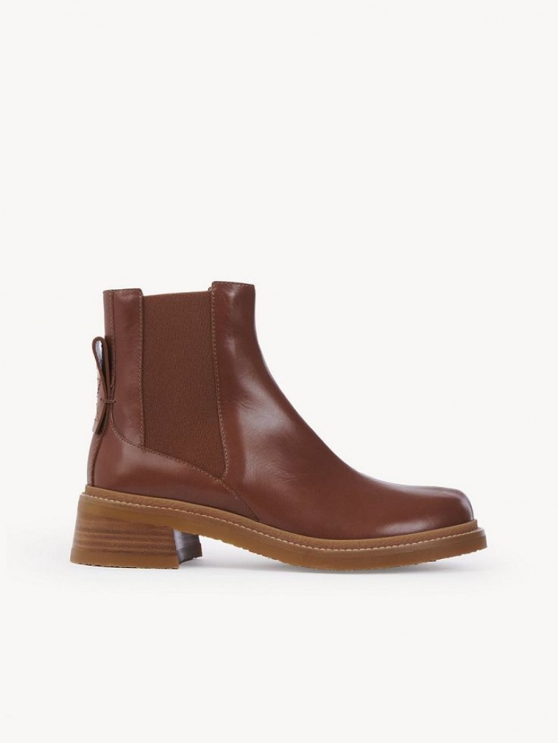 Chloe Bonni Platte Chelsea Laarzen Bruin | CHE-SR14866