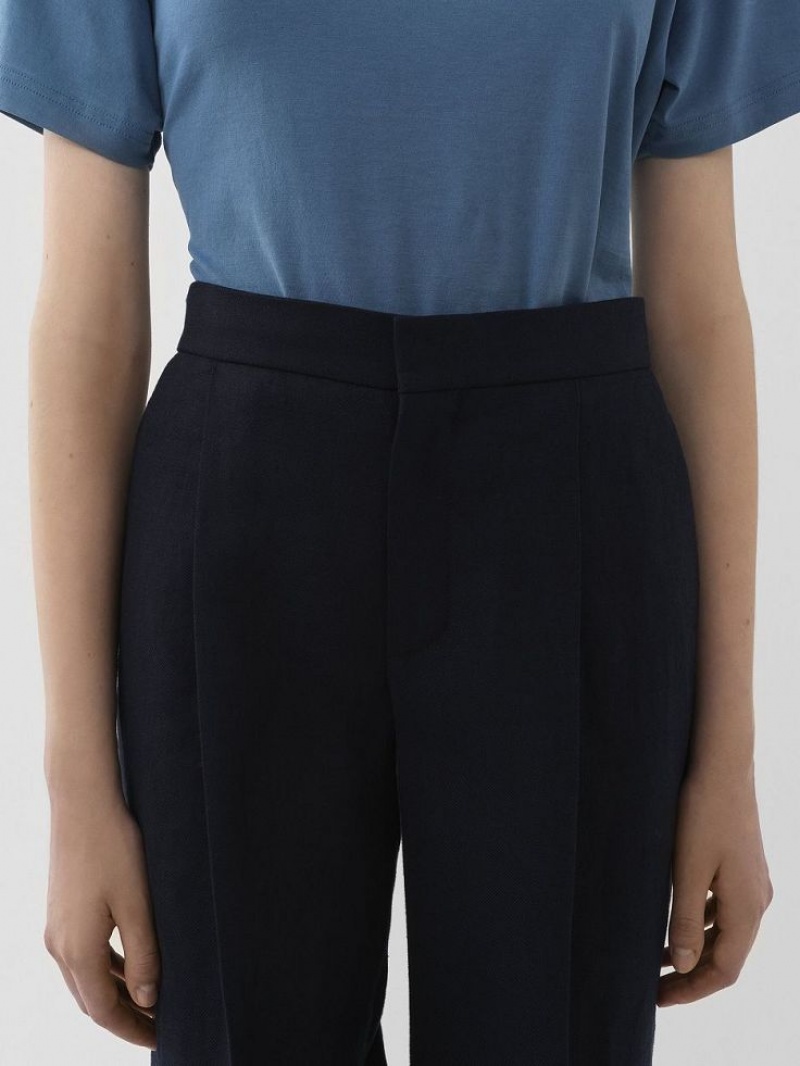 Chloe Brede-leg Broek Blauw | CHE-SR14002