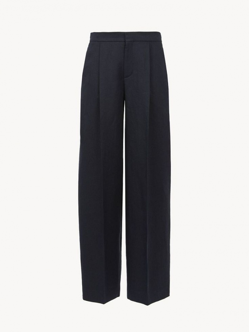 Chloe Brede-leg Broek Blauw | CHE-SR14002