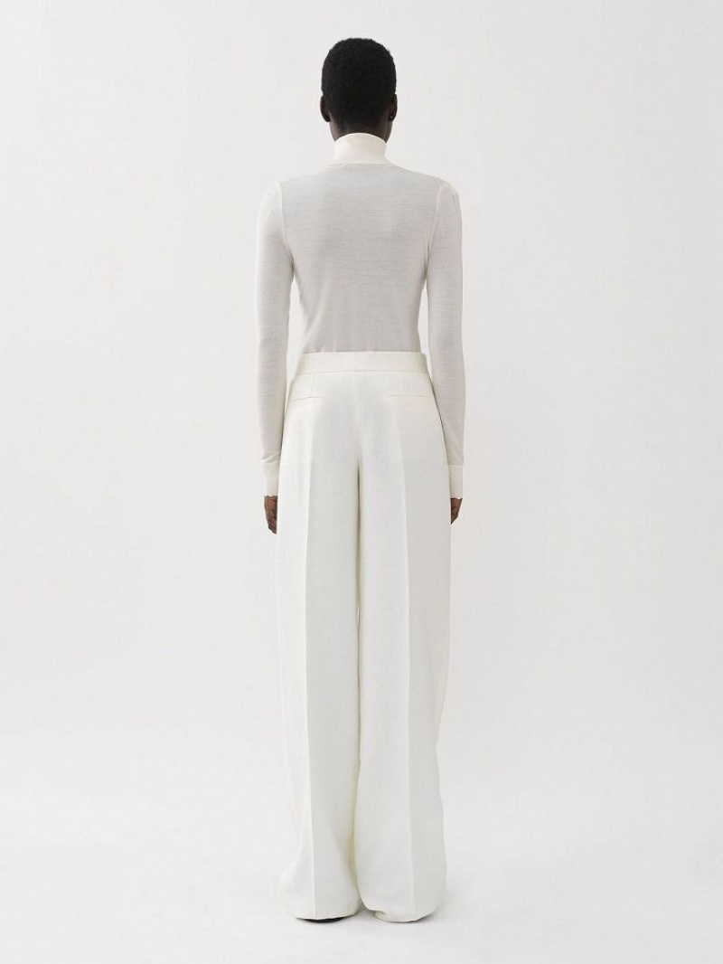 Chloe Brede-leg Broek Wit | CHE-SR13987