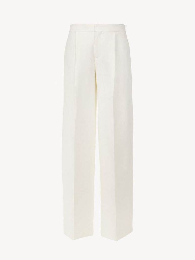 Chloe Brede-leg Broek Wit | CHE-SR13987
