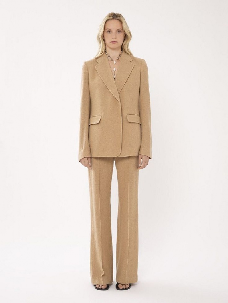 Chloe Buttonless Tailored Pakken Bruin | CHE-SR14033