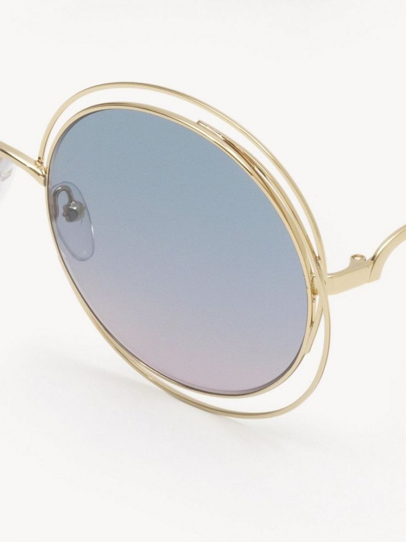 Chloe Carlina Petite Zonnebril Azuurblauw Paars | CHE-SR14539