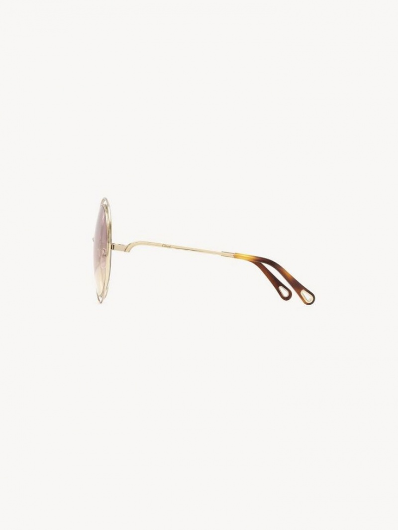Chloe Carlina Zonnebril Bordeaux Geel | CHE-SR14540