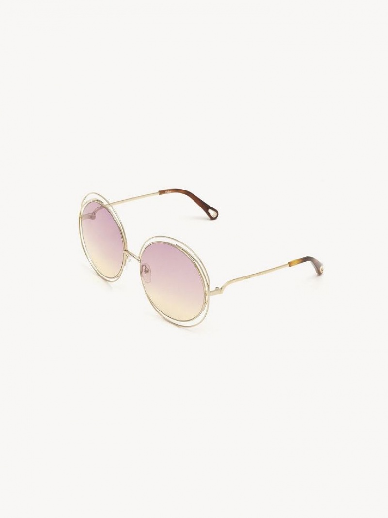 Chloe Carlina Zonnebril Bordeaux Geel | CHE-SR14540