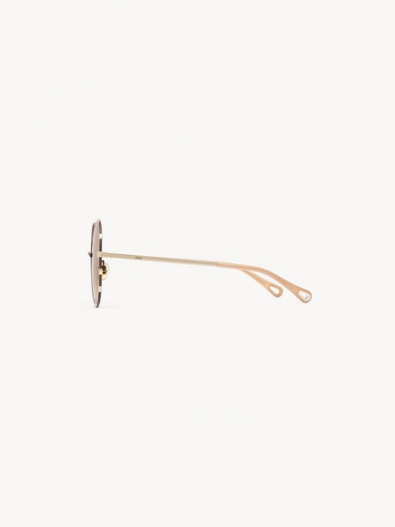 Chloe Celeste Zonnebril Goud Bruin | CHE-SR14523