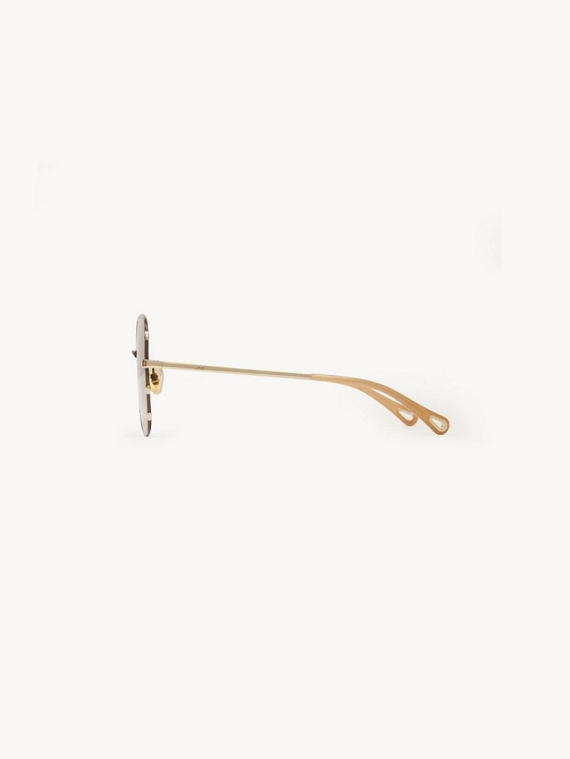 Chloe Celeste Zonnebril Goud Bruin | CHE-SR14528