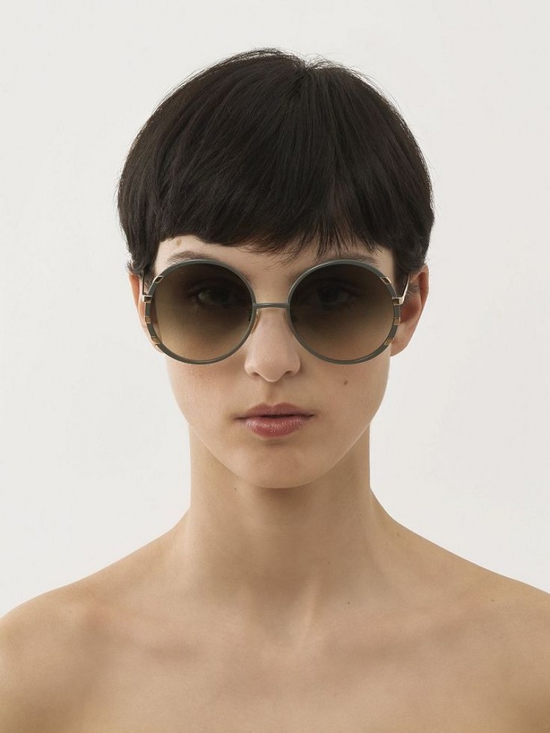 Chloe Celeste Zonnebril Goud Khaki | CHE-SR14530
