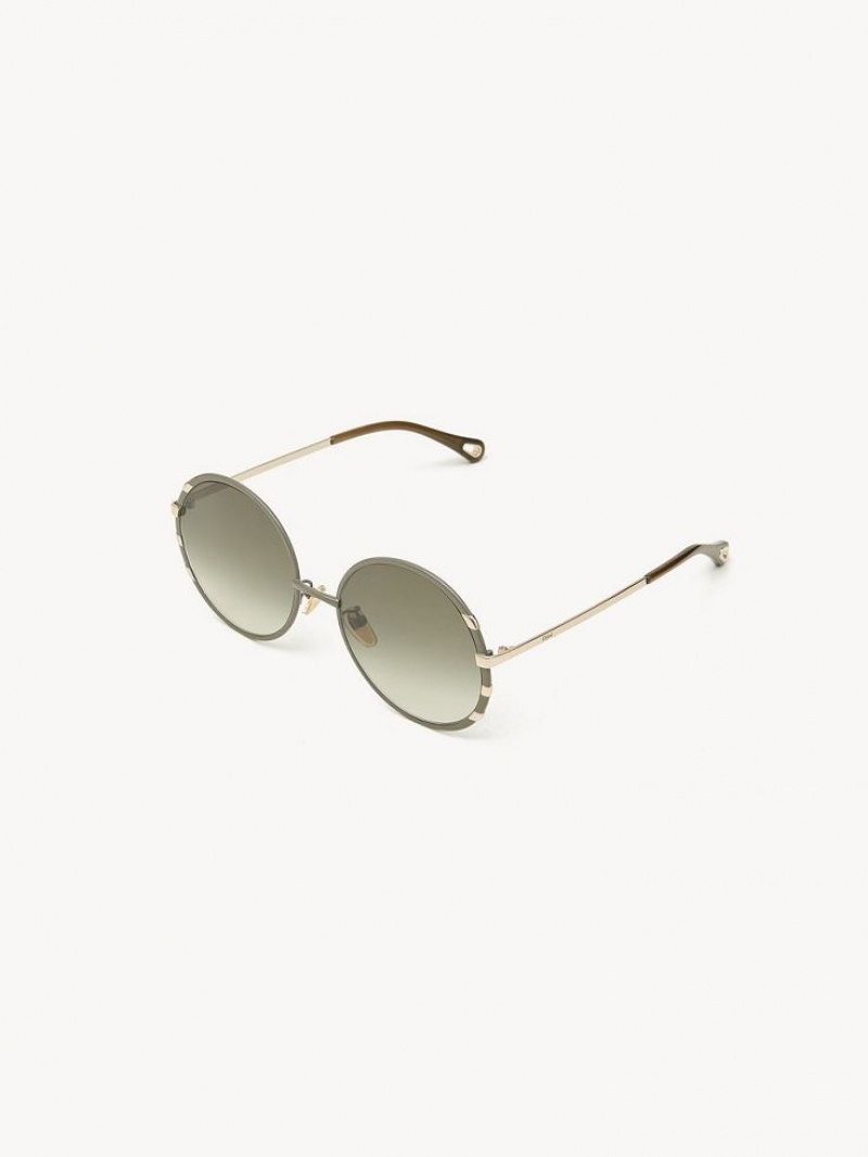Chloe Celeste Zonnebril Goud Khaki | CHE-SR14530
