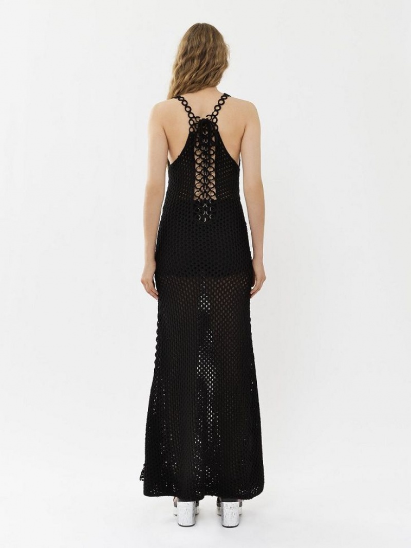 Chloe Crochet Tank Jurk Zwart | CHE-SR13830