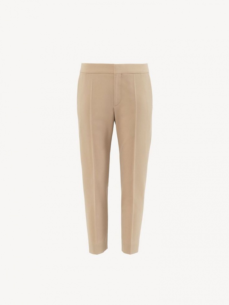 Chloe Cropped Broek Bruin | CHE-SR14000
