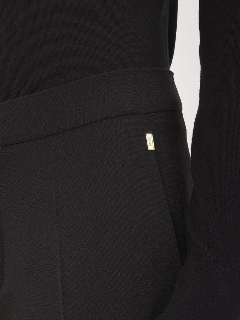 Chloe Cropped Cigarette Pakken Zwart | CHE-SR14034