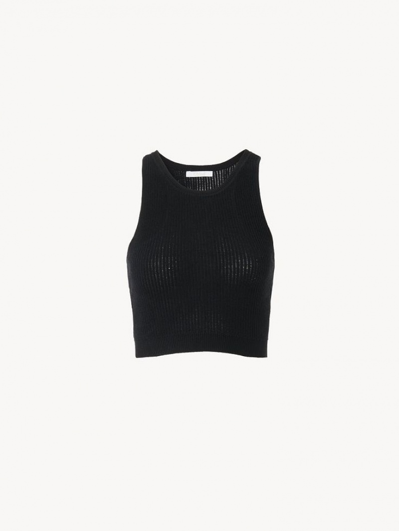 Chloe Cropped Topjes Zwart | CHE-SR13882