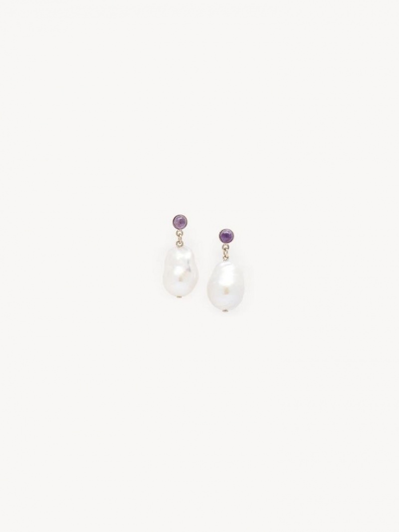 Chloe Darcey Pl Oorbellen Wit Paars | CHE-SR14416